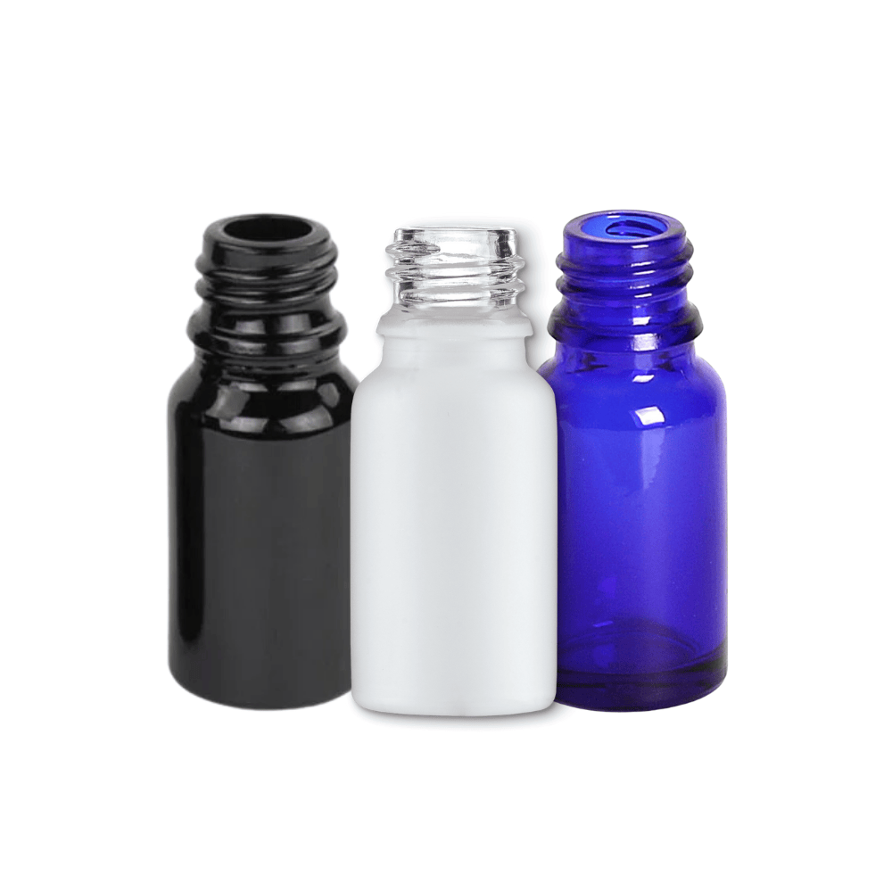 Staklena boca 10ml GL18 (crna, bijela, kobalt plava)