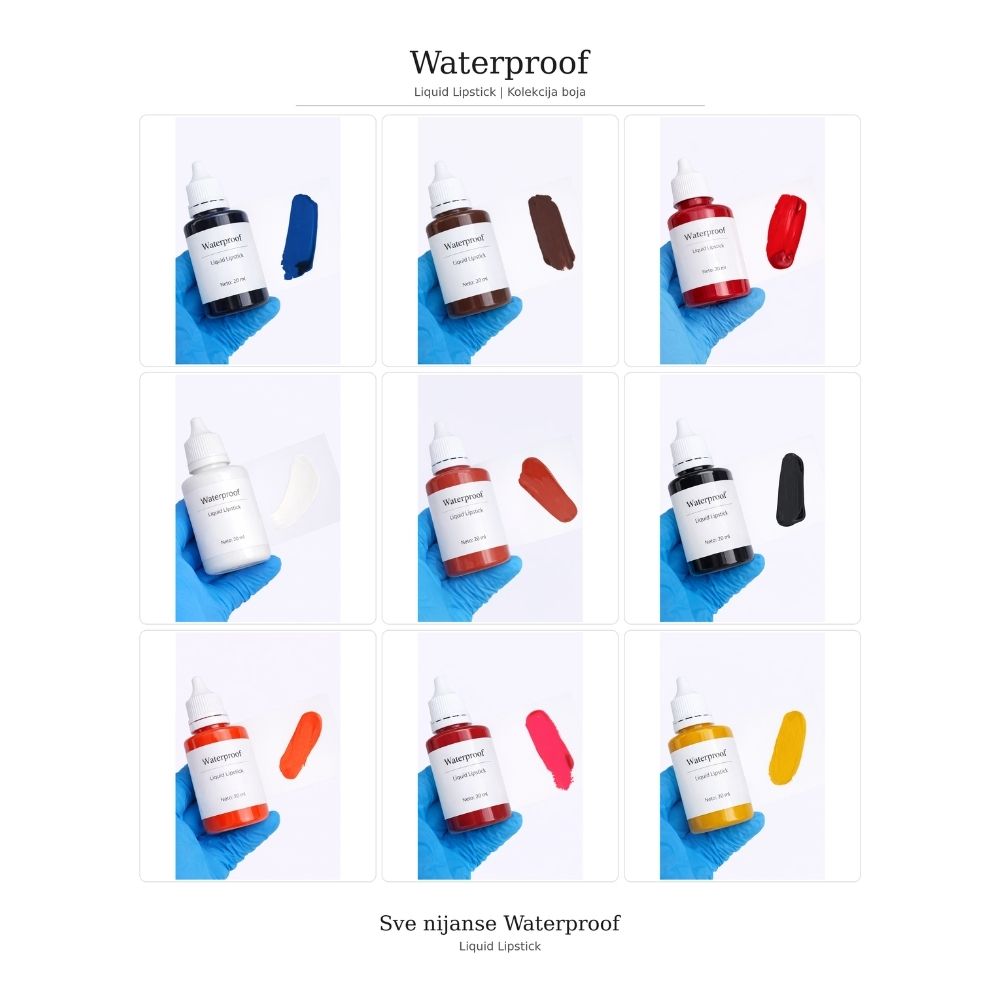 Vodootporni pigmenti za dekorativnu kozmetiku