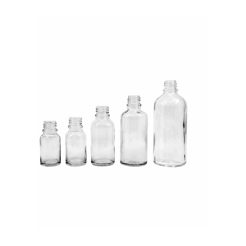 Staklena boca transparentna GL18 (10,20,30,50,100ml)