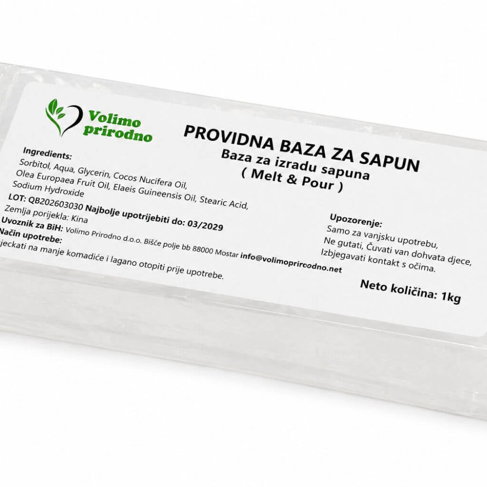 Providna glicerinska baza za sapun Volimo Prirodno