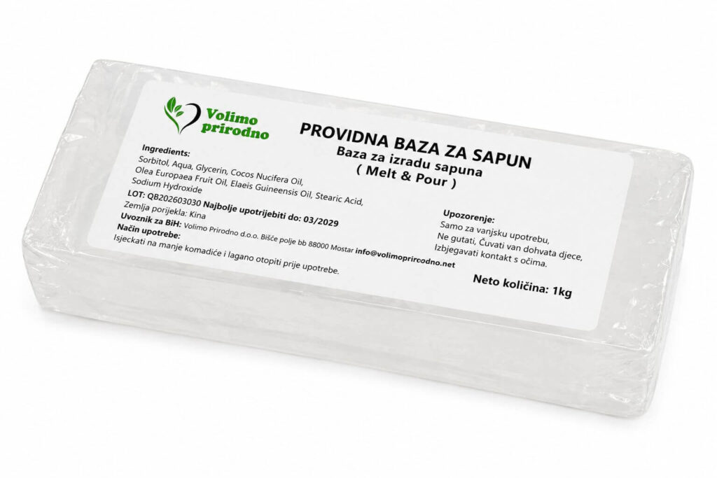 Providna glicerinska baza za sapun Volimo Prirodno