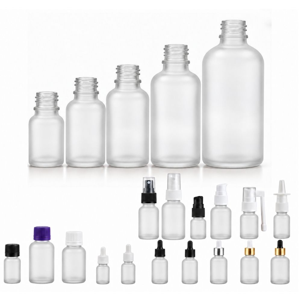 Staklena boca pjeskarena GL18 (10ml, 20ml, 30ml, 50ml, 100ml)